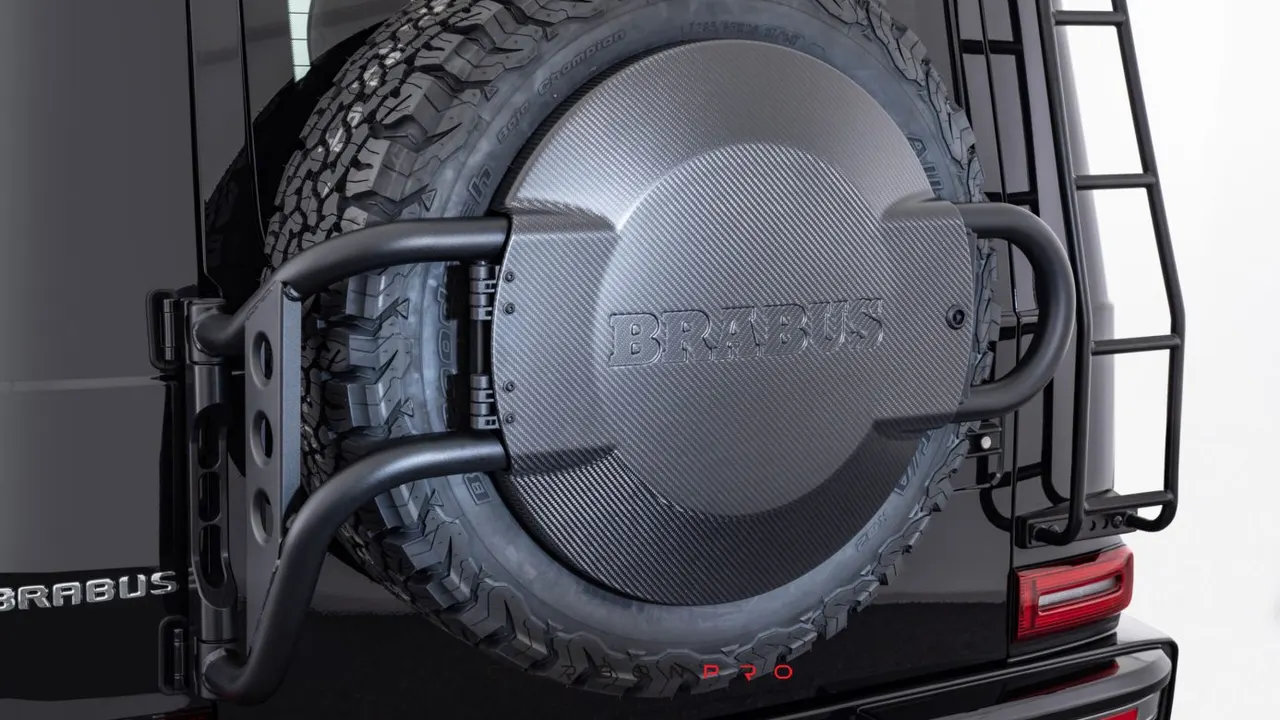 Adventure carbon spare wheel holder