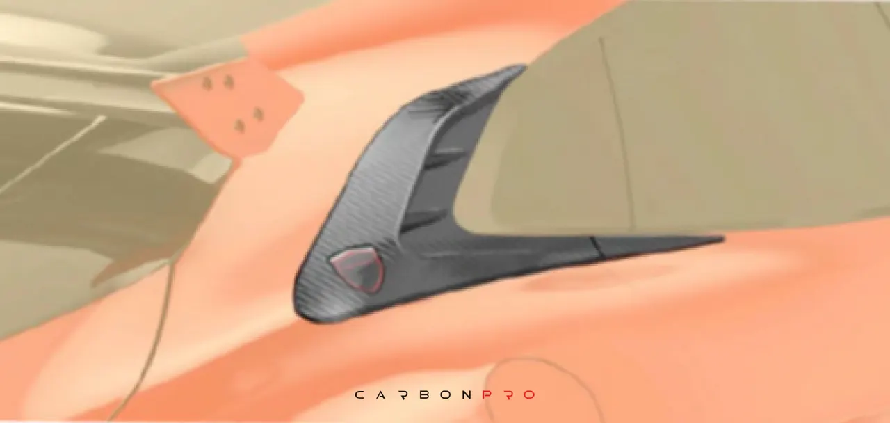C-Pillar panel with logo emblem