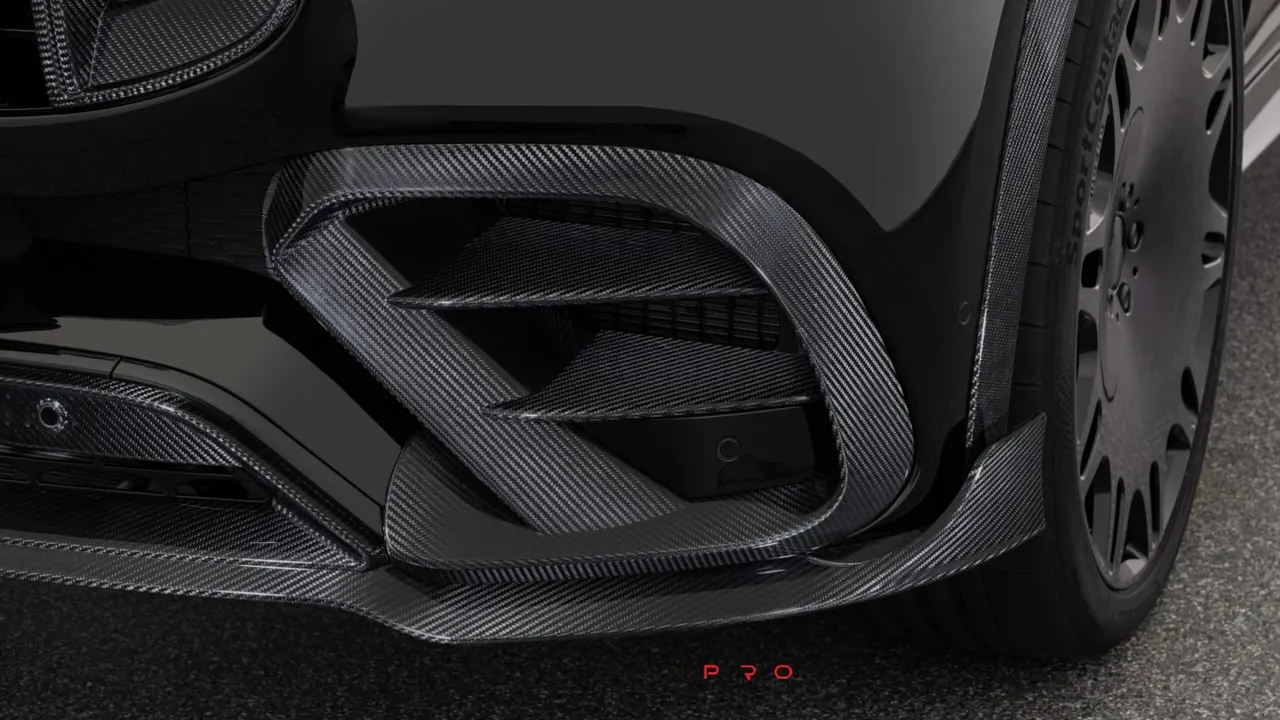 Carbon front fascia attachments
