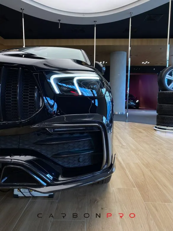 Carbon front fascia attachments, LEDs