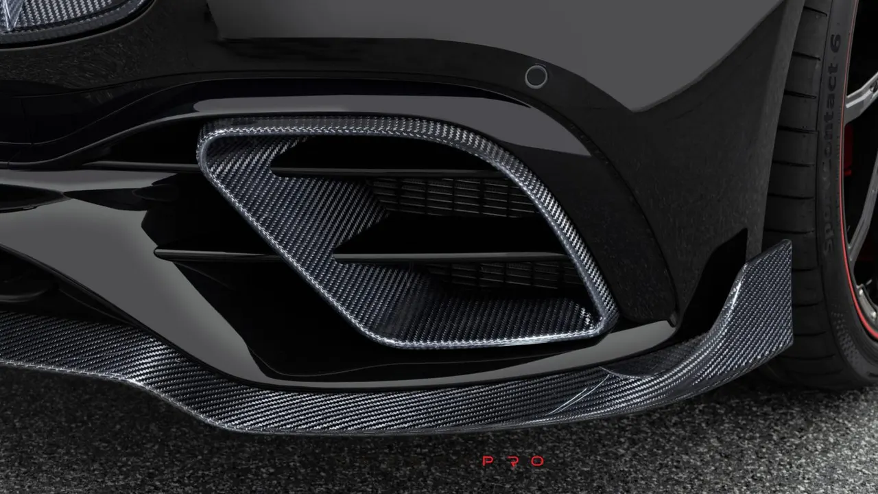 Carbon front fascia inserts