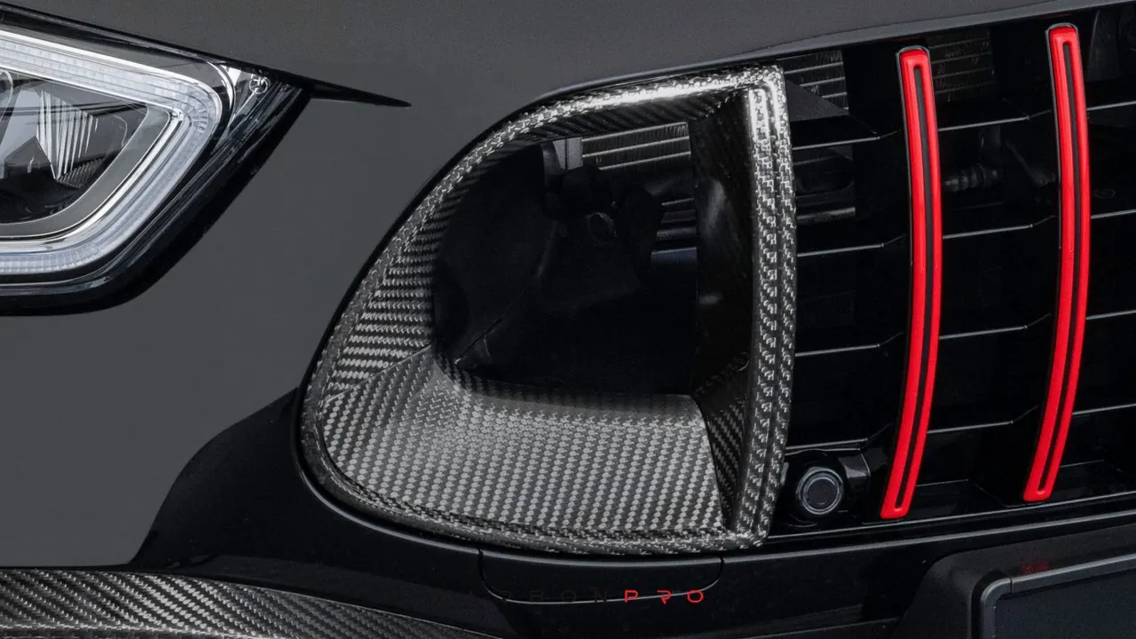 Carbon front grill inserts