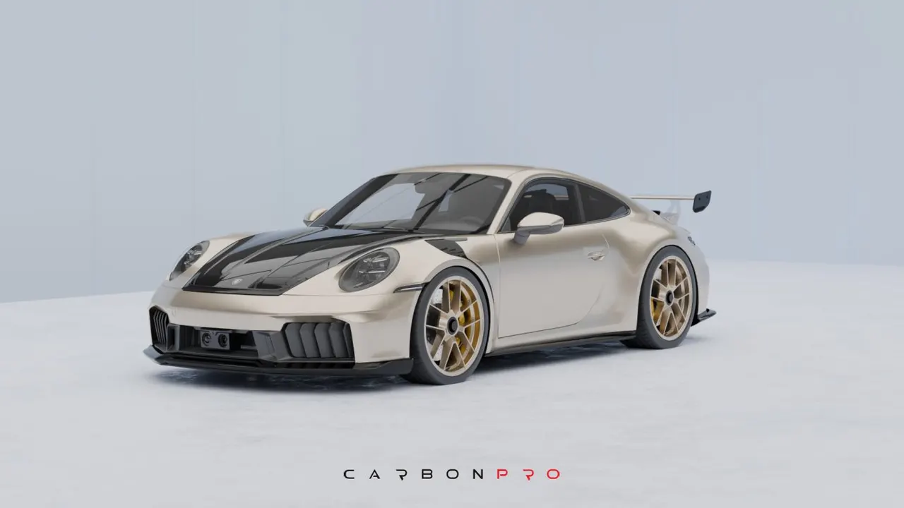 Carbon Front Spoiler for 992.2 Carrera from MY2025