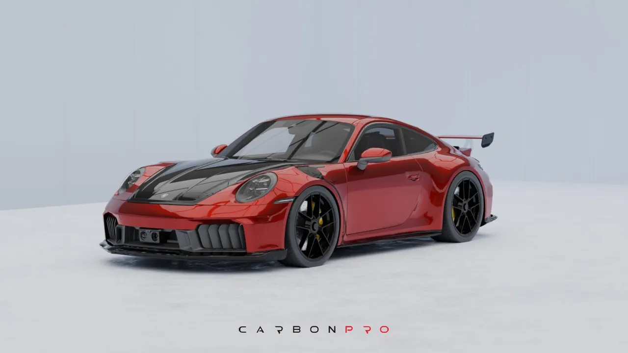 Carbon Front Spoiler for 992.2 Carrera from MY2025