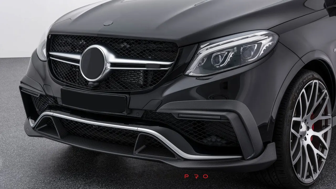 Carbon front spoiler lip glossy or matt
