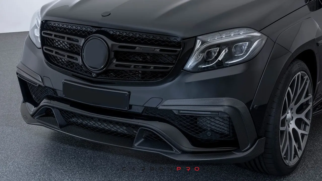 Carbon front spoiler lip glossy or matt