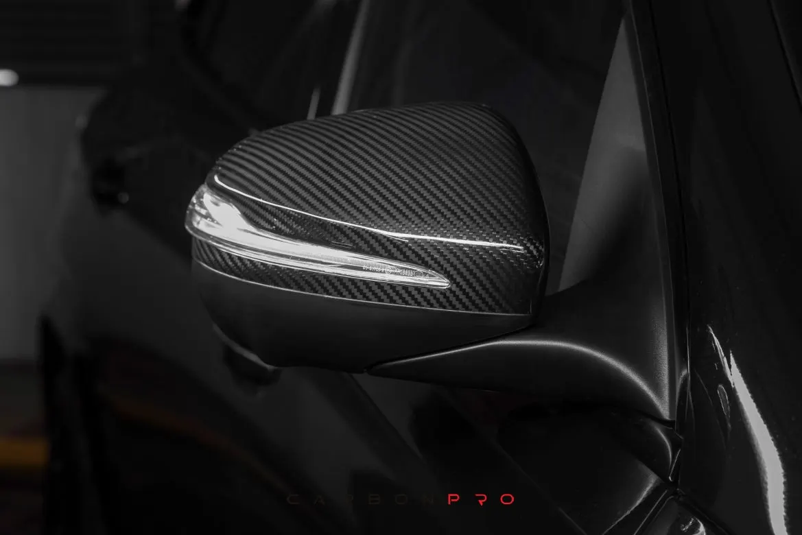 Carbon mirror caps