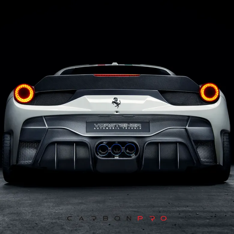 Carbon rear bumper with diffuser and exhaust tips Ferrari 458 Italia VX