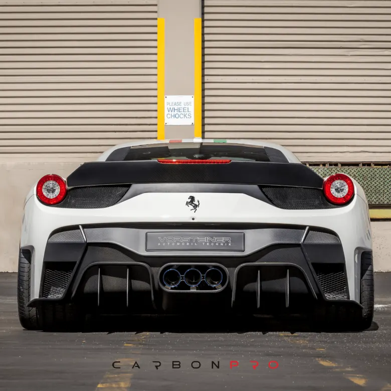 Carbon rear bumper with diffuser and exhaust tips Ferrari 458 Italia VX