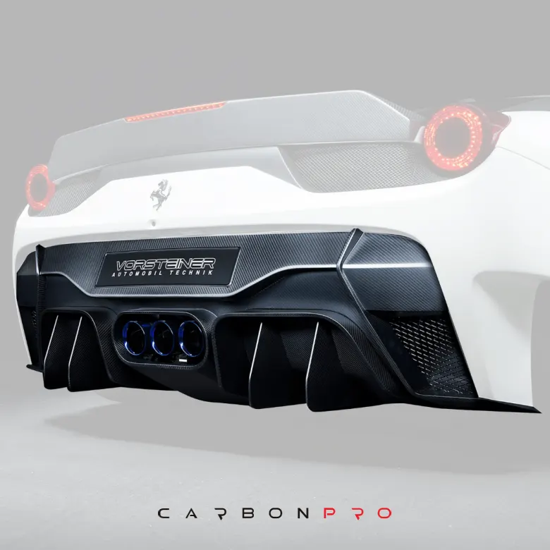 Carbon rear bumper with diffuser and exhaust tips Ferrari 458 Italia VX