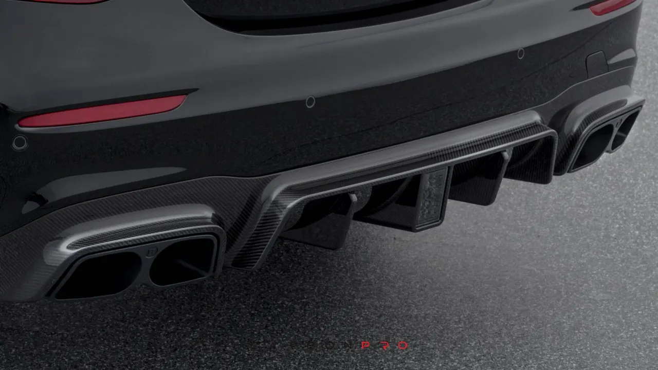 Carbon rear diffuser