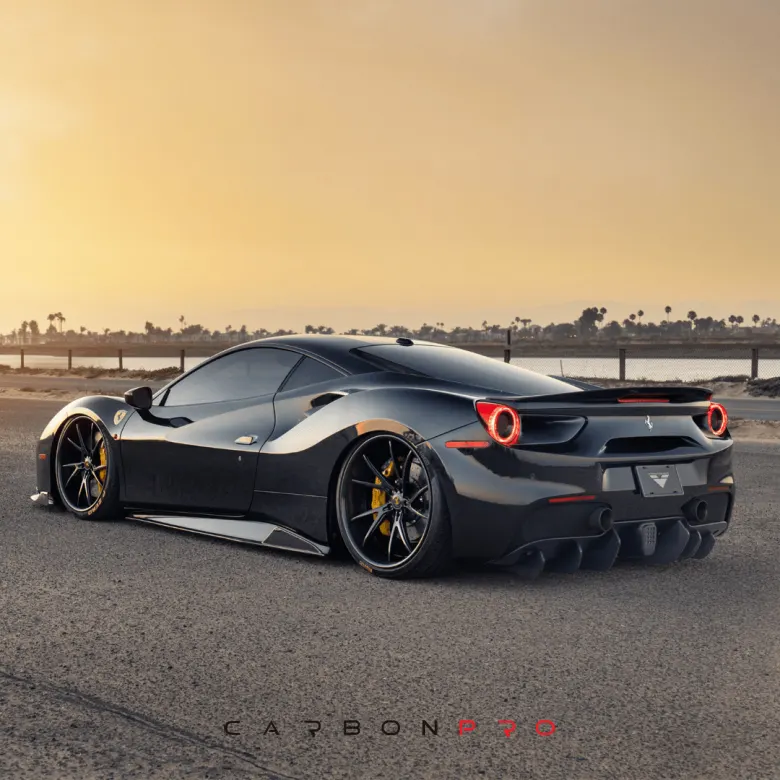 Carbon rear diffuser fins Ferrari 488 Diavolo (set of 6 pcs.)