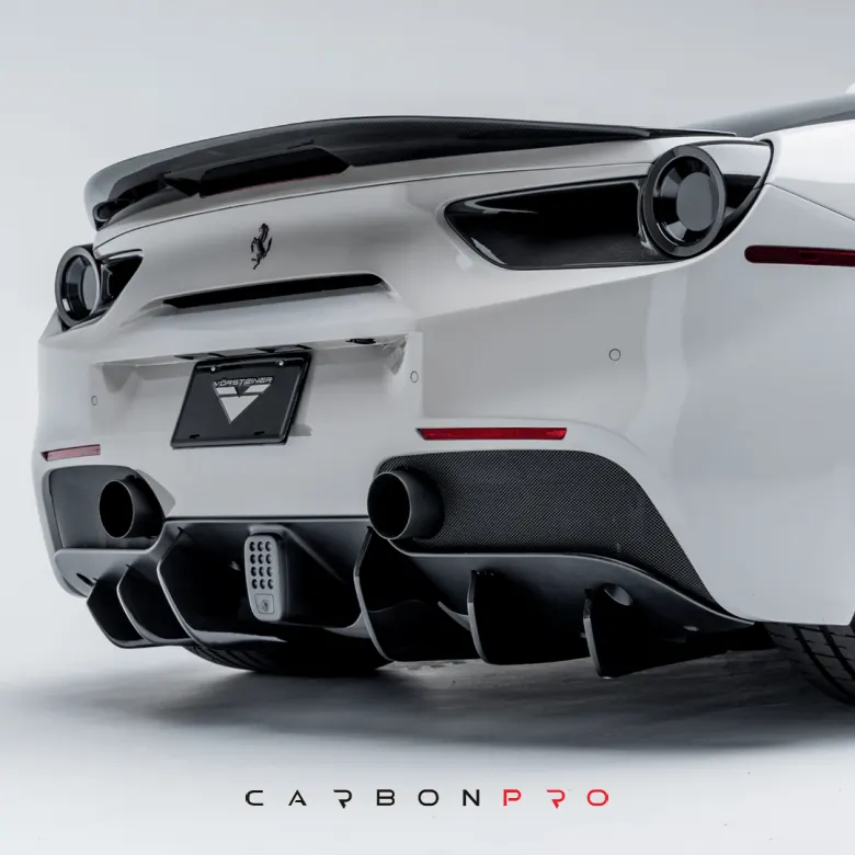 Carbon rear diffuser fins Ferrari 488 Diavolo (set of 6 pcs.)