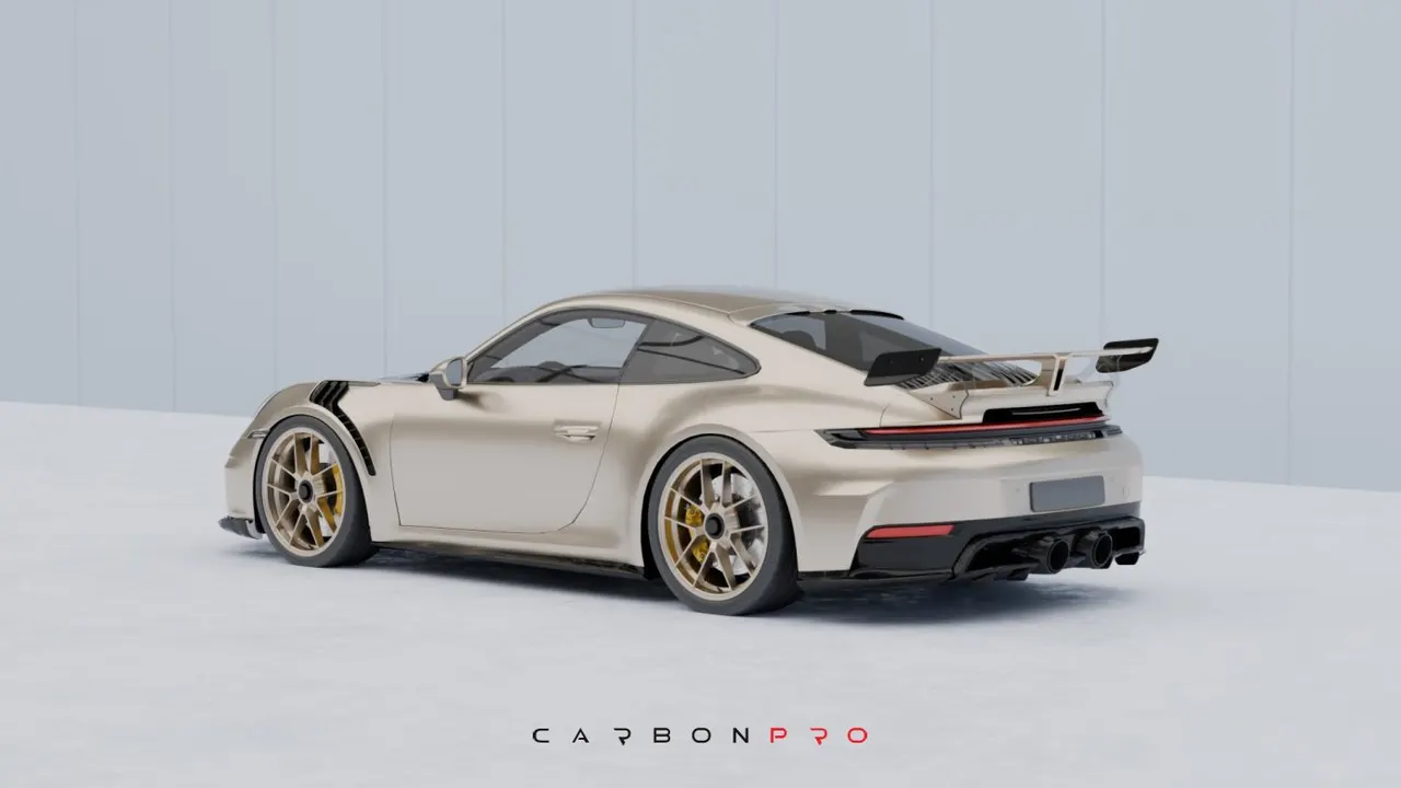 Carbon Rear Diffuser incl. Carbon Aero Wings for 992.2 Carrera / GTS from MY2025
