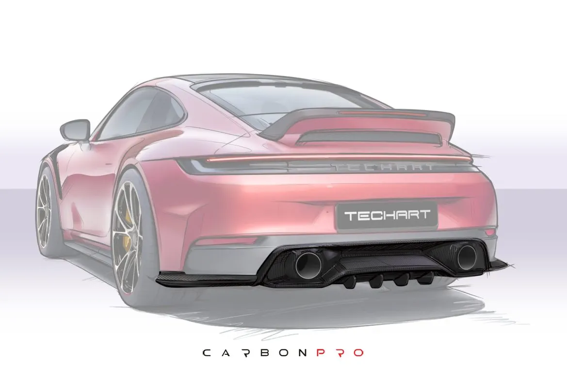 Carbon Rear Diffuser incl. Carbon Aero Wings for 992.2 Carrera / GTS from MY2025