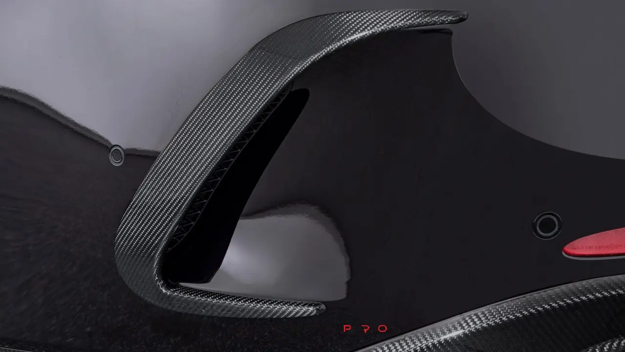 Carbon rear fascia attachments