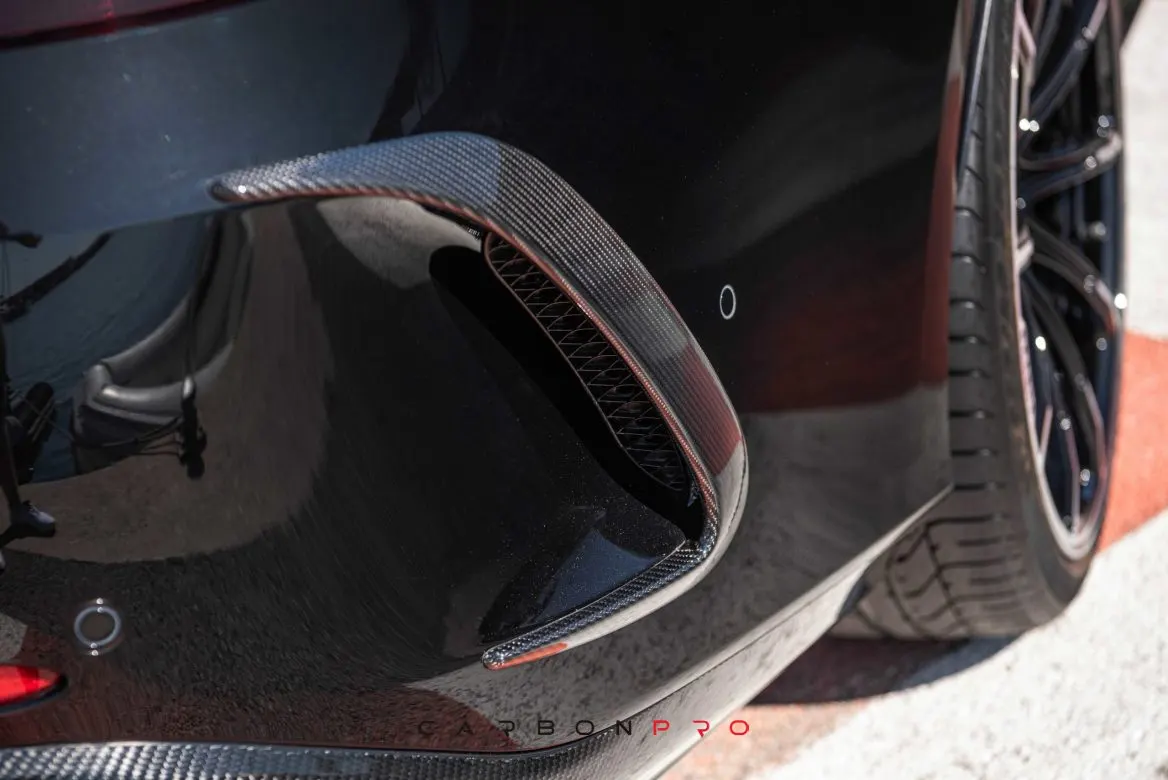 Carbon rear fascia attachments