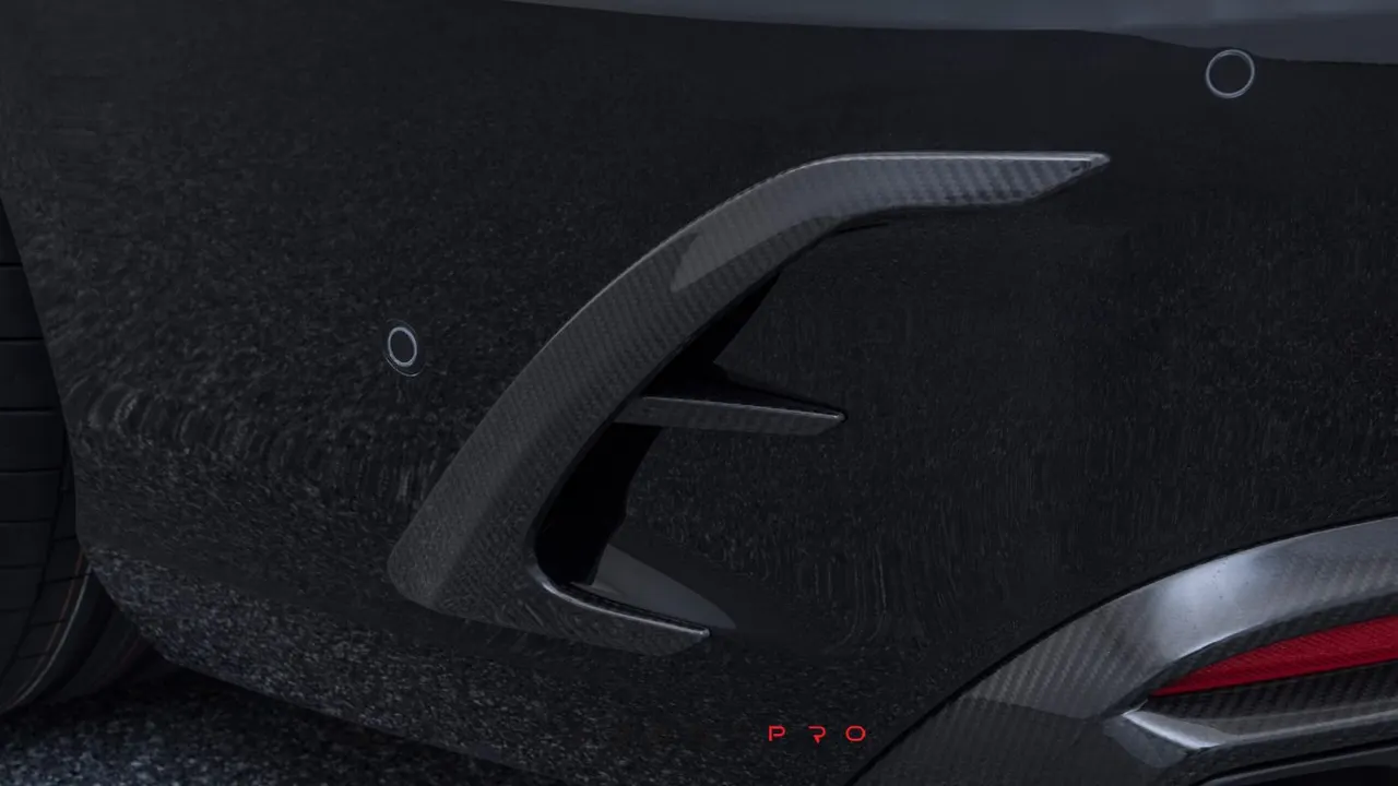 Carbon rear fascia inserts