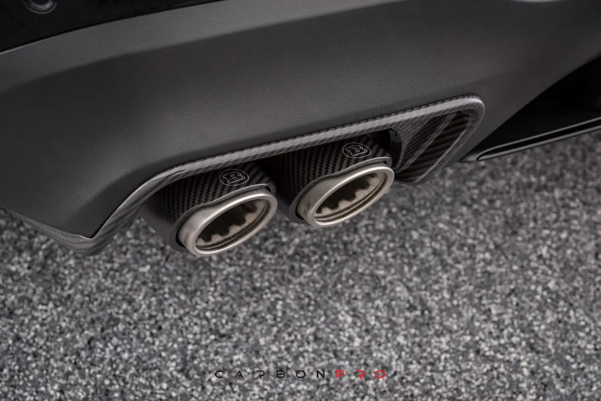 Carbon rear tail pipe frames