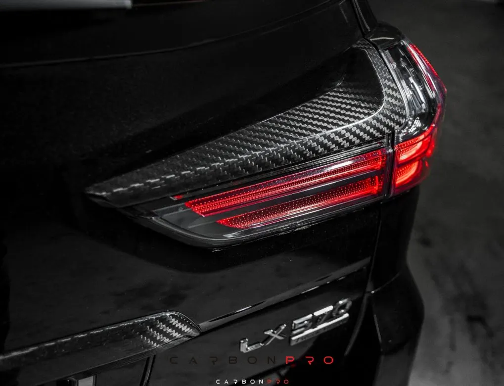 Carbon rear lights eyelids