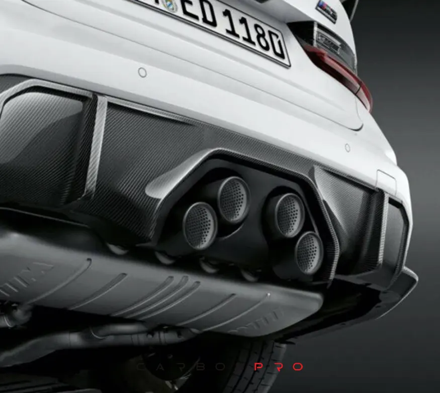 Carbon Rear Trio Exhaust Diffuser OEM Style