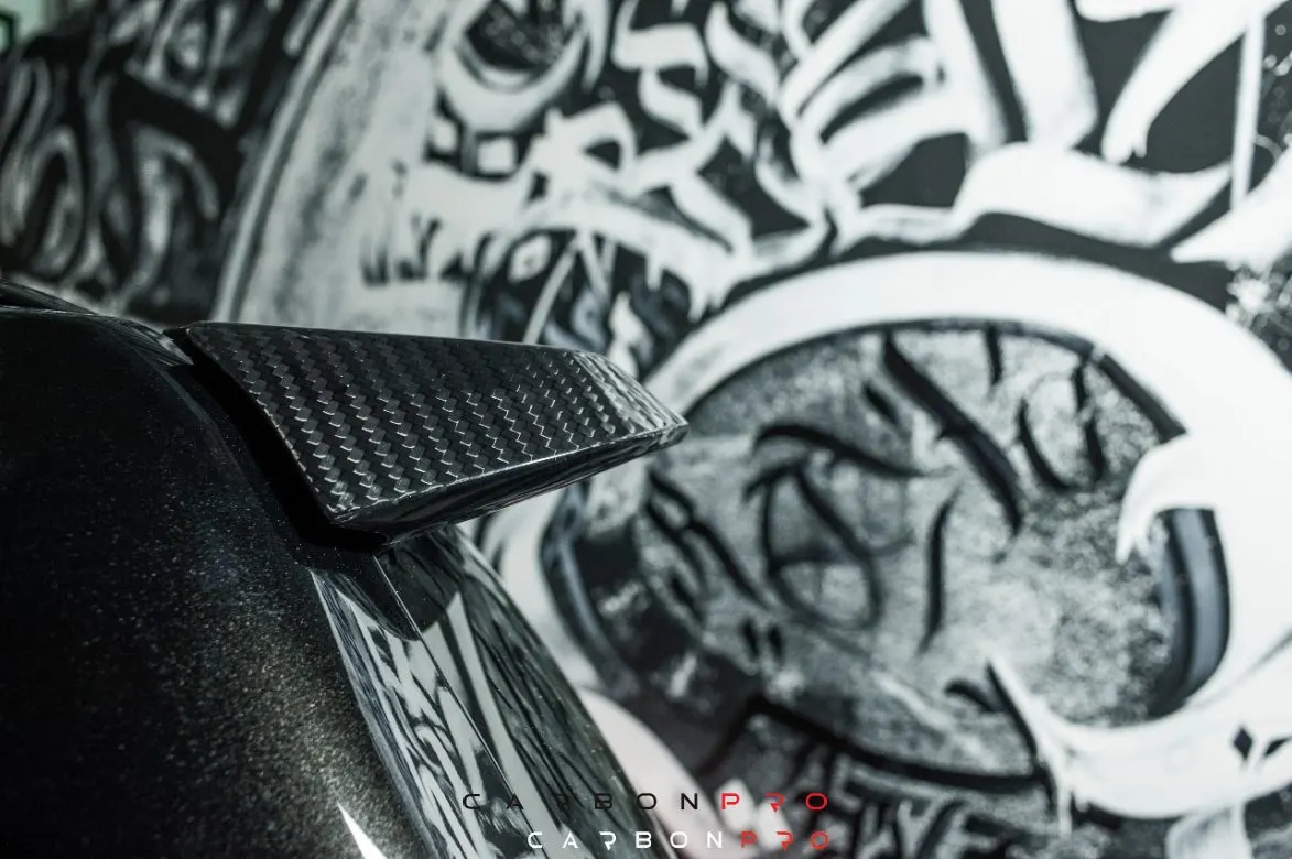 Carbon roof spoiler