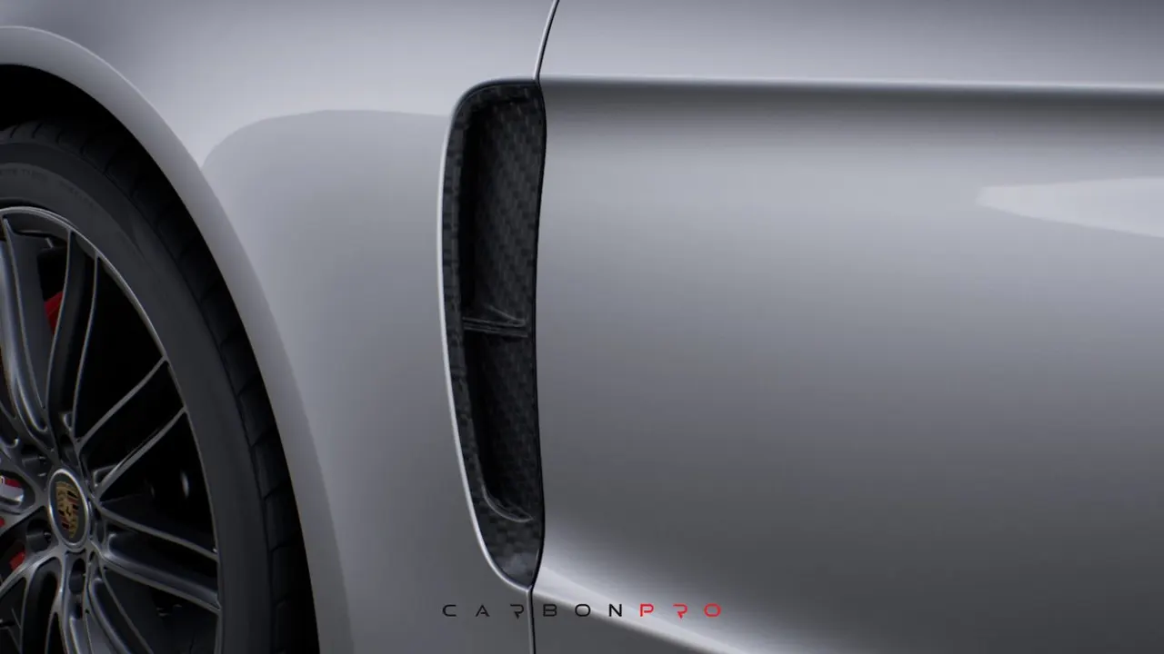 Carbon side air intakes Porsche Design