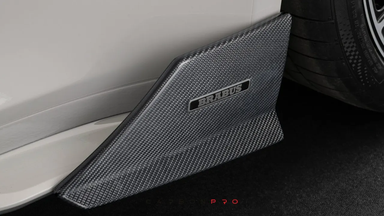 Carbon side skirt attachments
