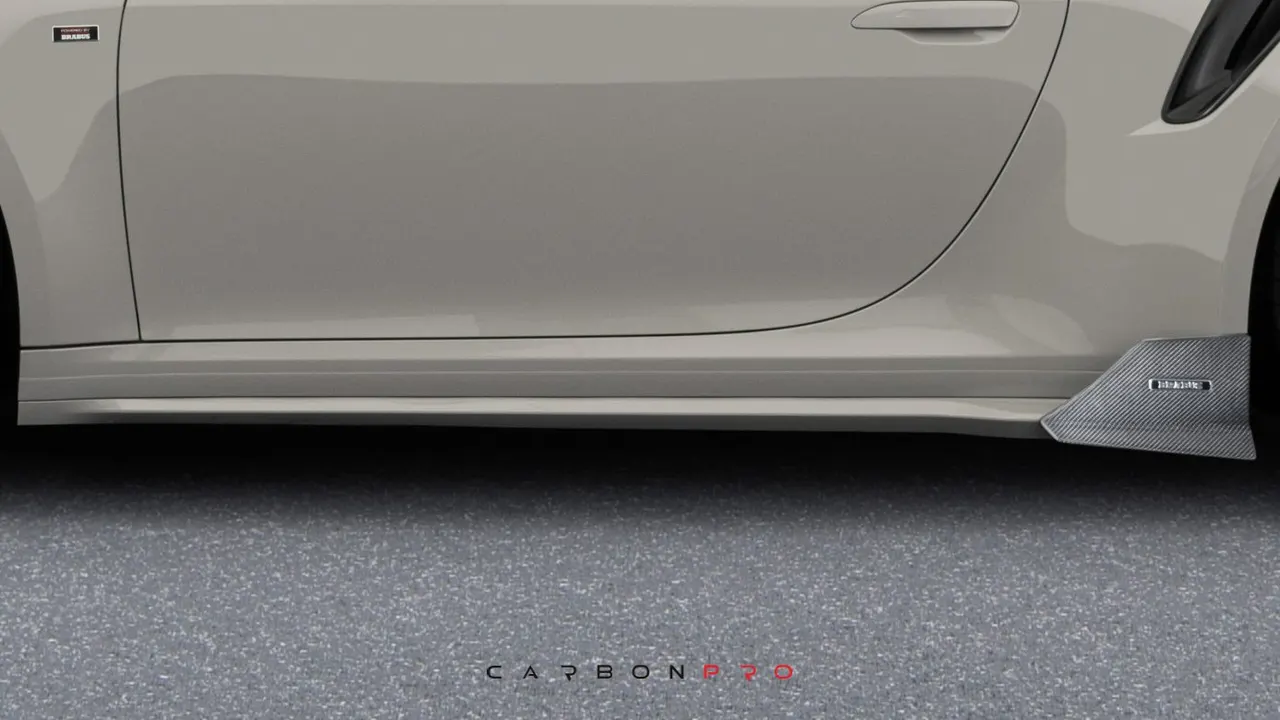 Carbon side skirt attachments