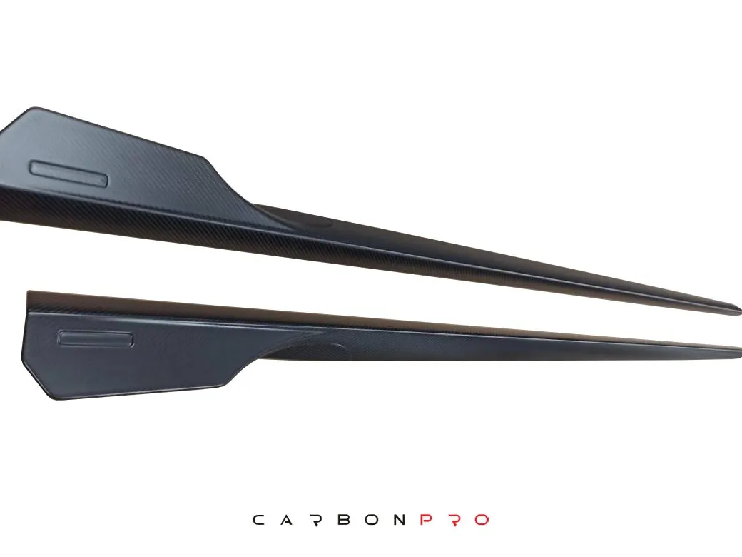 Carbon side skirt attachments