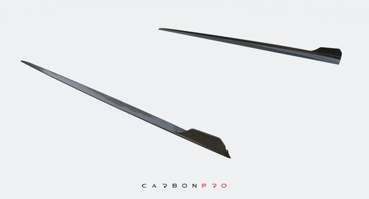 Carbon side skirt attachments