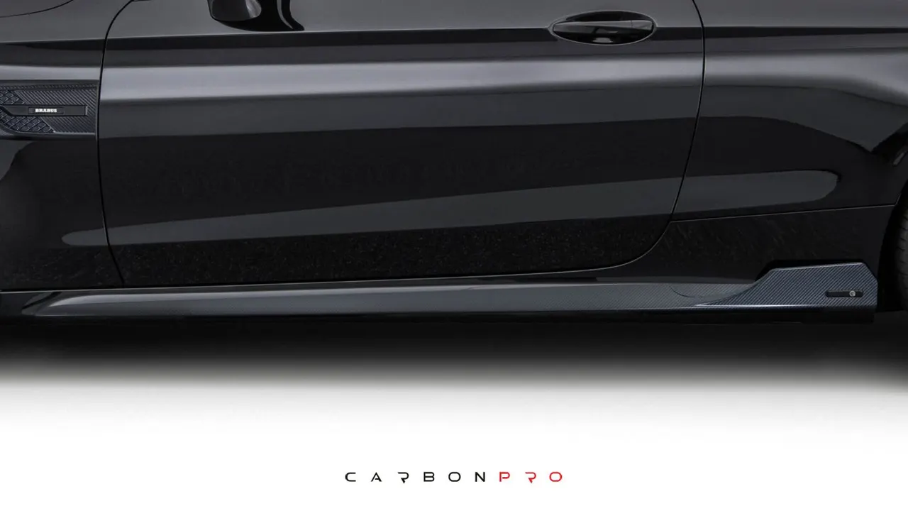 Carbon side skirt attachments