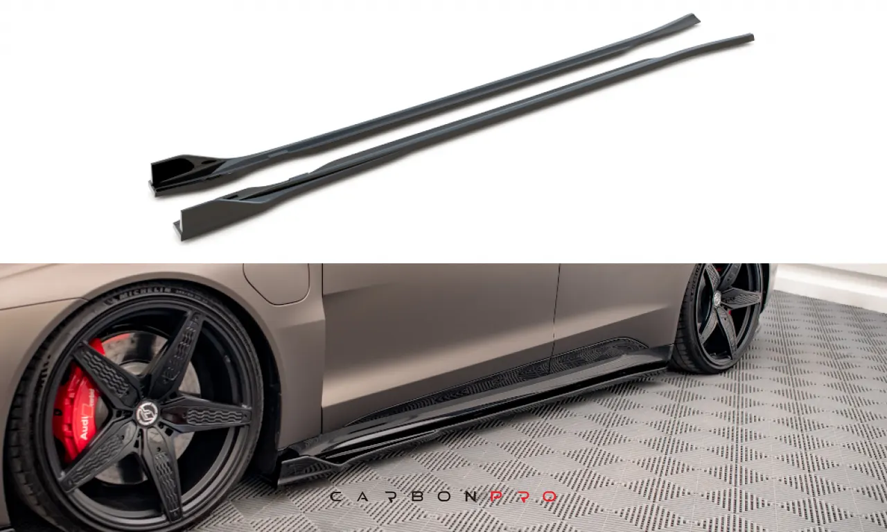 CARBON SIDE SKIRTS DIFFUSERS V.2 AUDI E-TRON GT / RS GT MK1