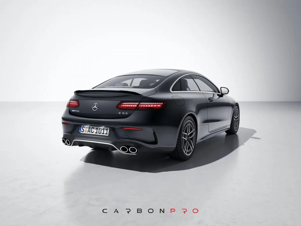 Carbon trunk spoiler W shape