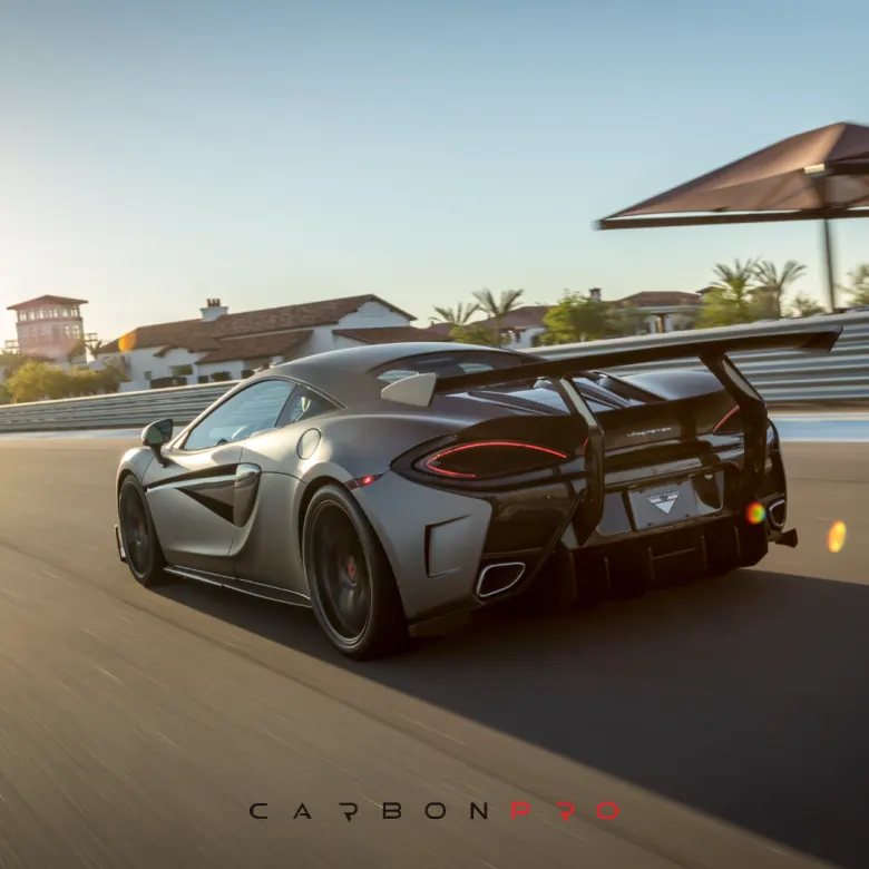 Carbon wing McLaren 570S VX Aero with carbon mounts