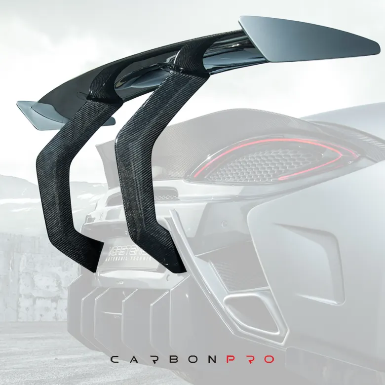 Carbon wing McLaren 570S VX Aero with carbon mounts