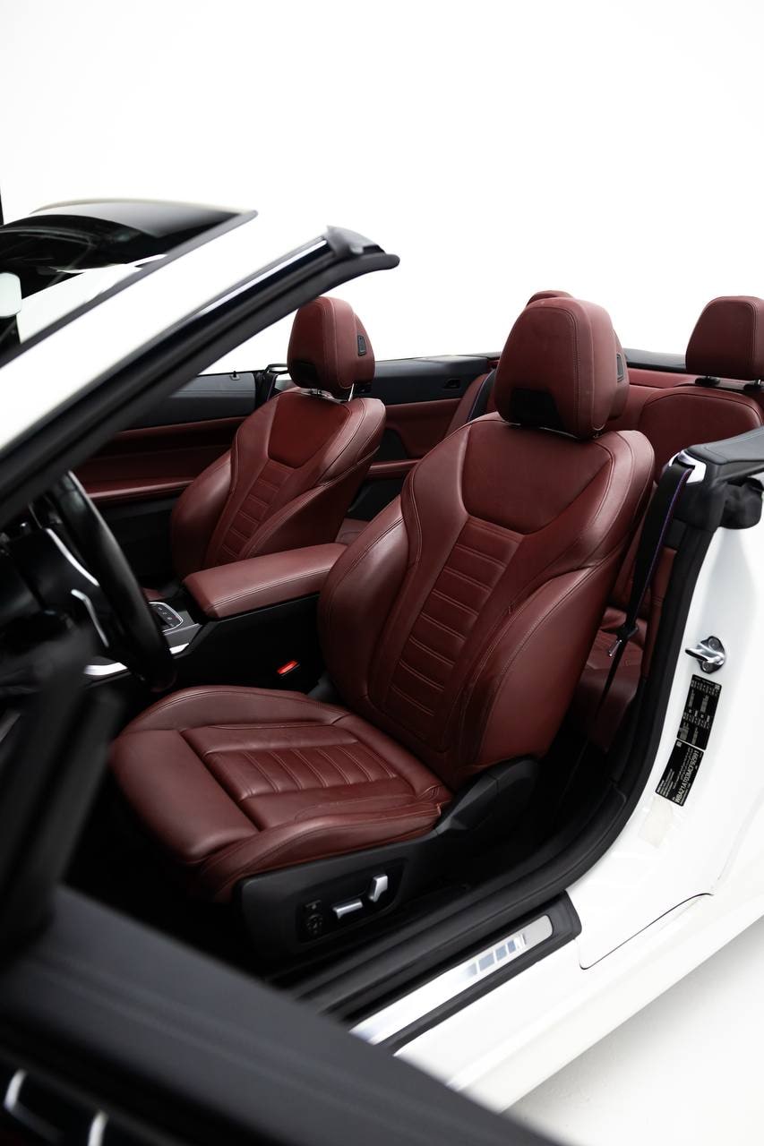 BMW 4 Series Convertible — White / Burgundy