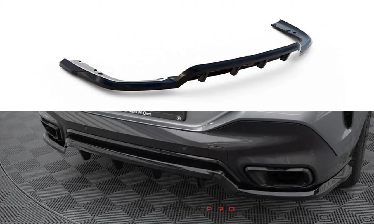 Carbon Central Rear Splitter (with vertical bars) V.1 BMW X6 M-Pack G06 Facelift