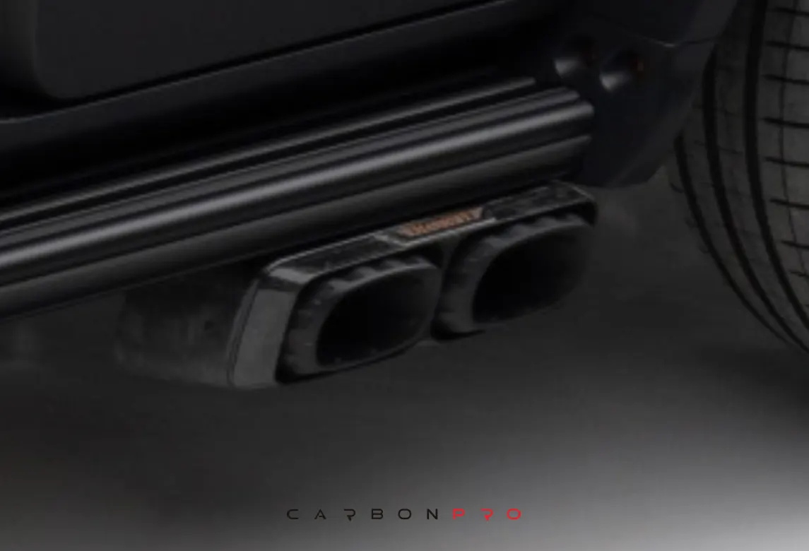 Exhaust pipes with carbon frames