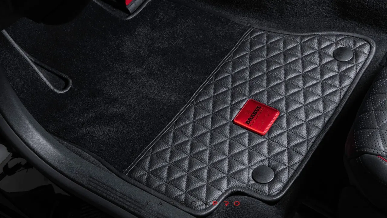Floor mats leather quilted