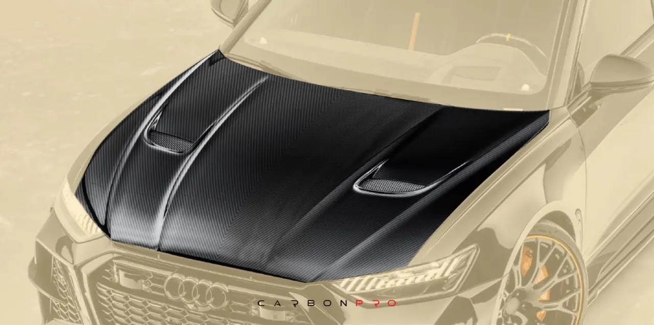 Front bonnet – visible carbon