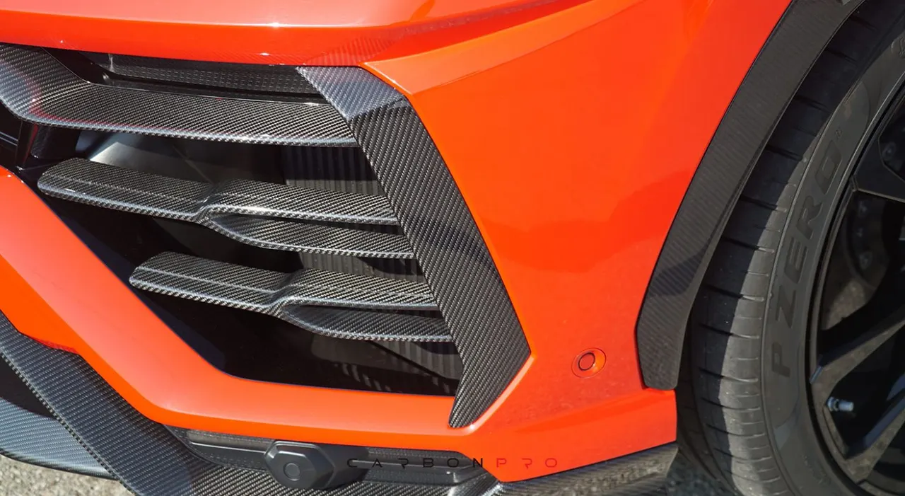 Carbon front bumper air intakes