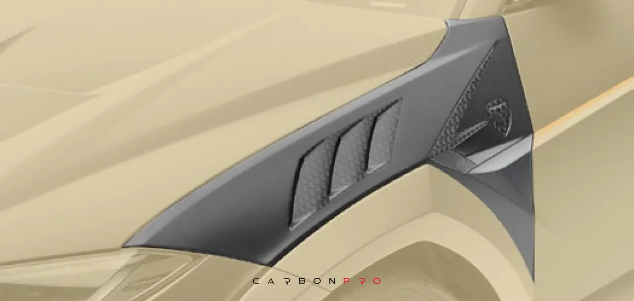 Front fenders with emblem