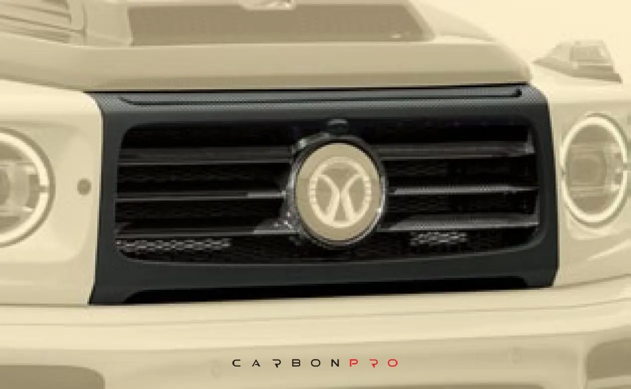 Fully carbon front mask with grill