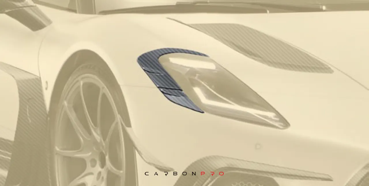 Headlight cover – visible carbon