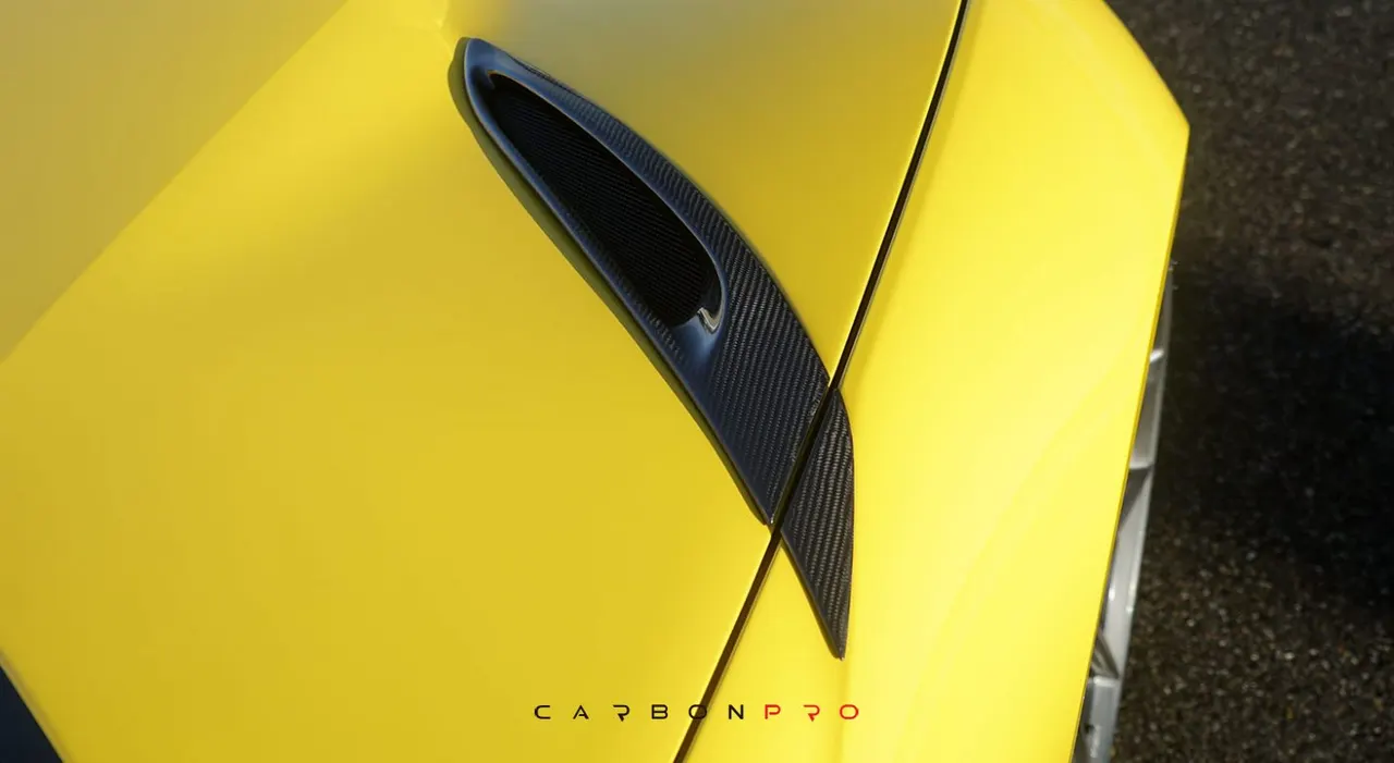 insert for air-outlet engine bonnet, visible Carbon