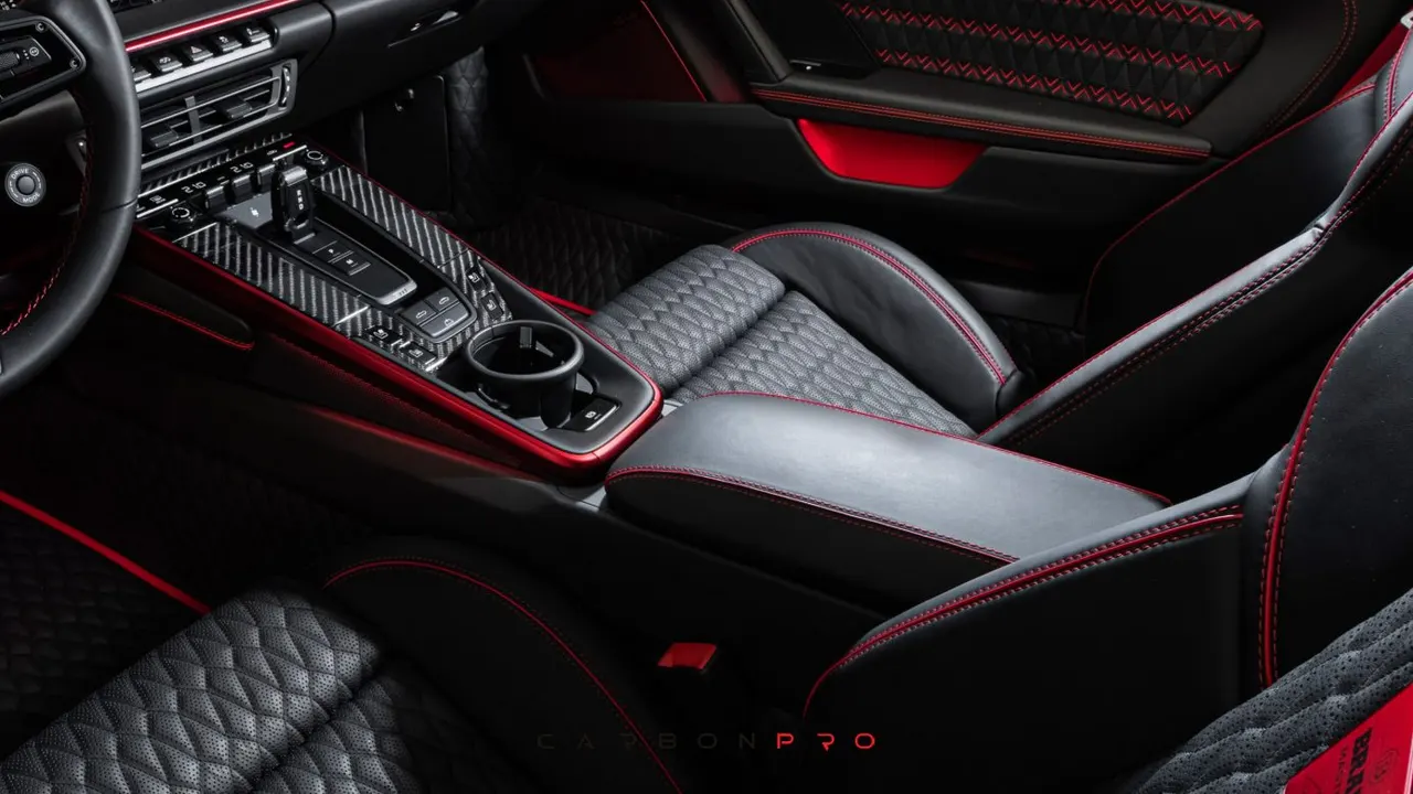 Leather center console