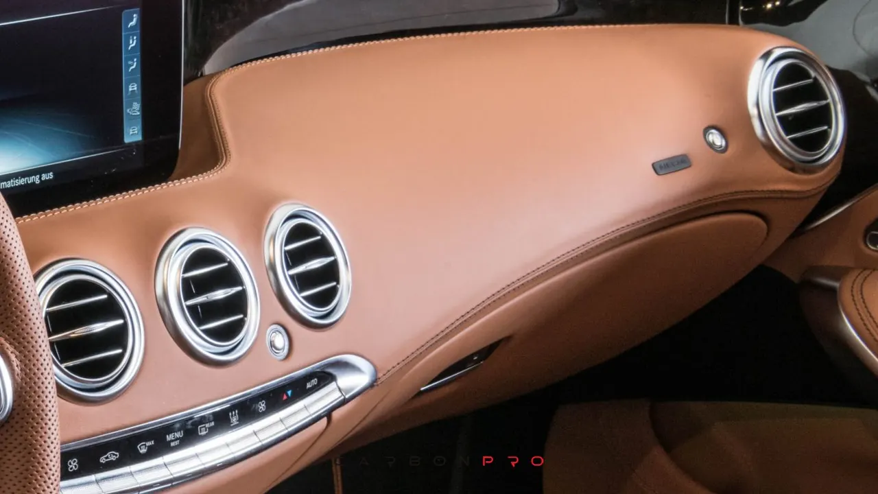 Leather dashboard underpaneling