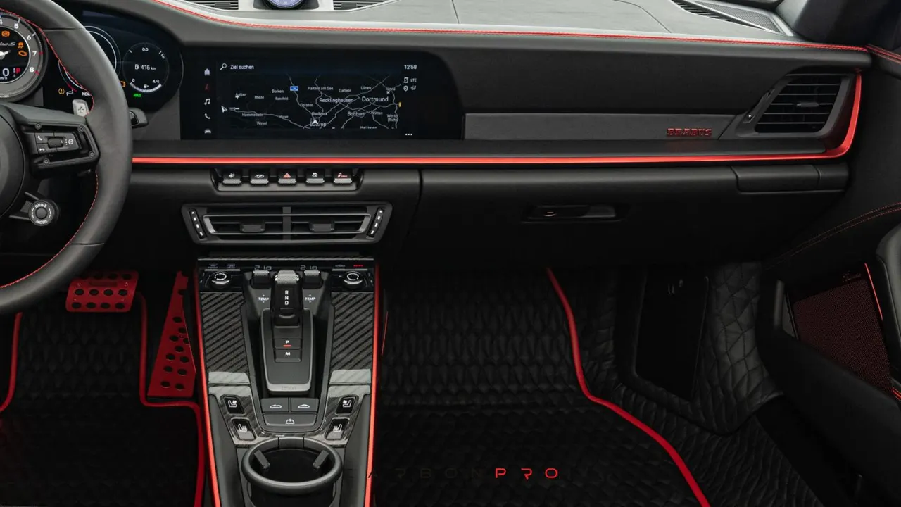 Leather dashboard underpaneling
