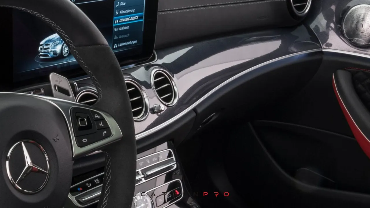 Leather dashboard underpaneling